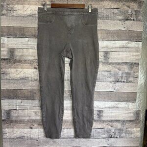 Spanx Jeans Womens Size XL Gray Pull On Skinny High Rise